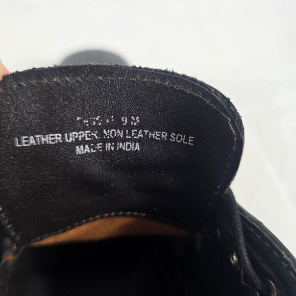 Giorgio Brutini Oxford Dress Shoes Men Size 9 Black Leather Square Toe Lace Up - Picture 9 of 9